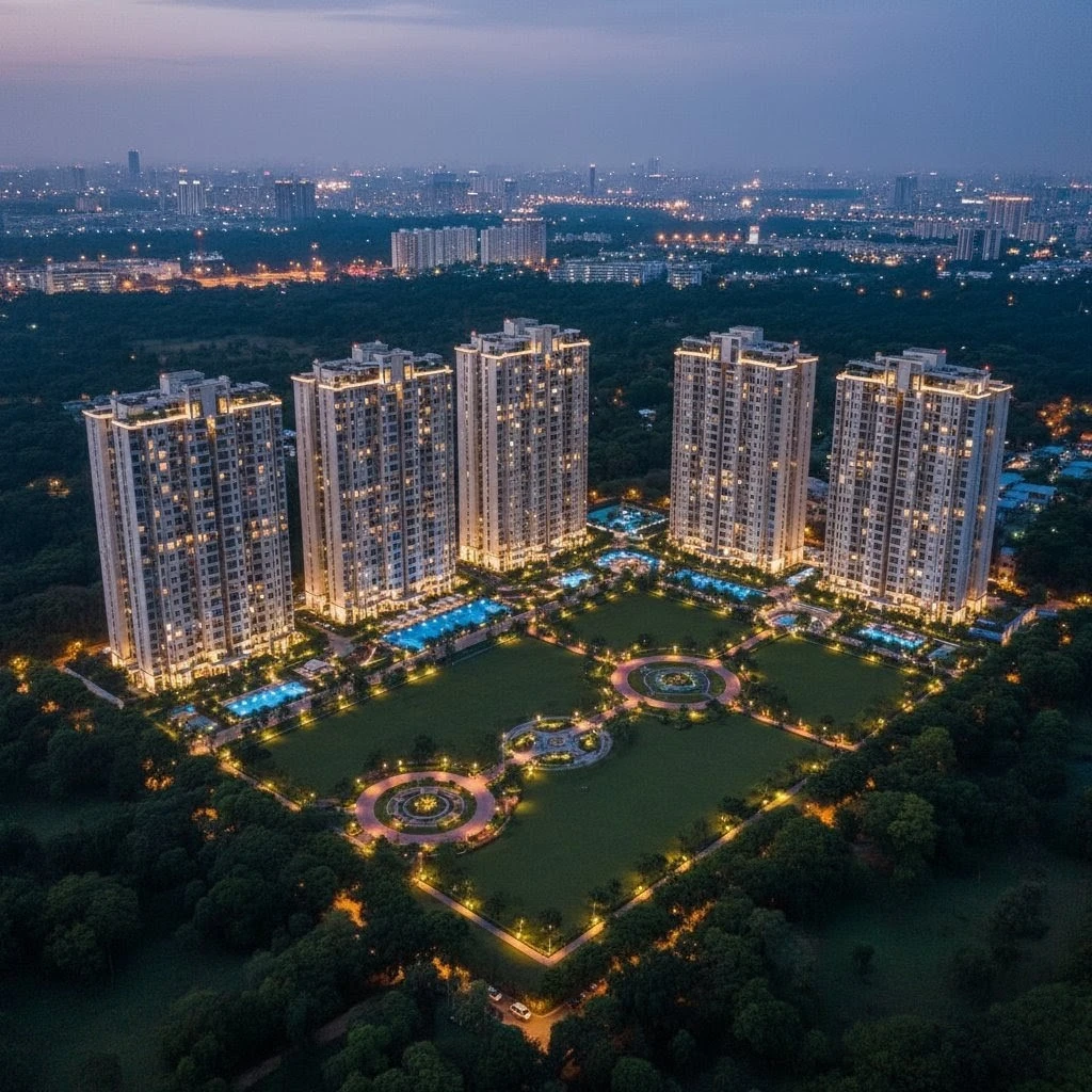godrej hoskote pre launch grand vision aerial